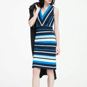 Banana Republic Ponte V-Neck Sheath Dress, size 8